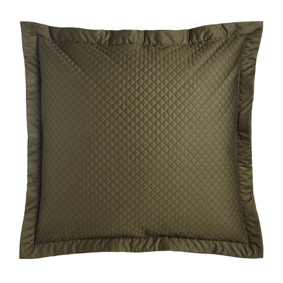 Ralph Lauren Wyatt Tweed Green Quilted Decorative Throw Pillow